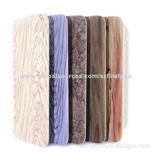 Leather case for Samsung S5, creative design, combined with water-transfer print and hot pressure